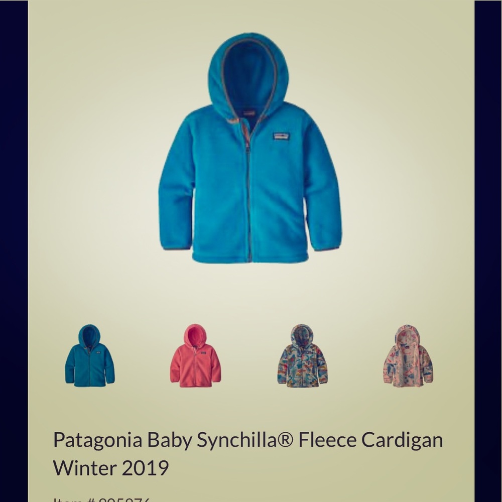 Patagonia Balkan Blue Toddler Fleece SIZE 4T